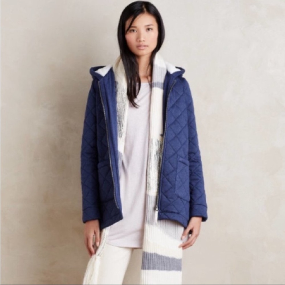 “Anthropologie” Sunday Saturday Gwynn, hooded quilted jacket; size XS - Picture 4 of 15